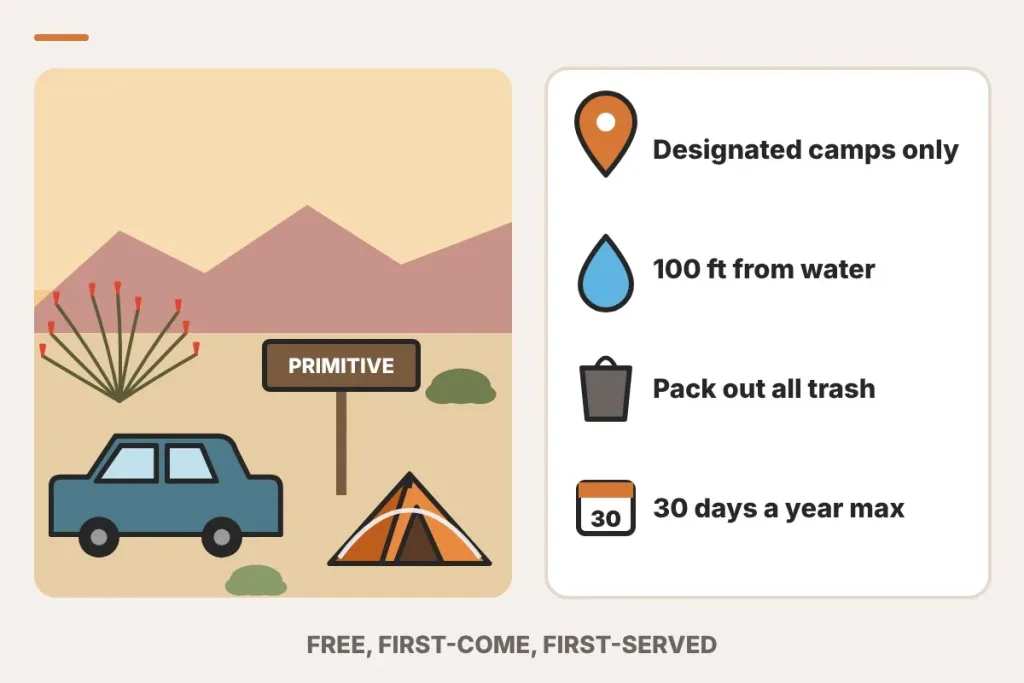 Anza borrego primitive camping rules